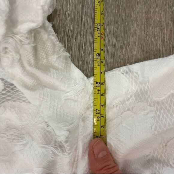 Just Me White Empire waist relaxed fit Floral Print Dress L - Picture 11 of 12
